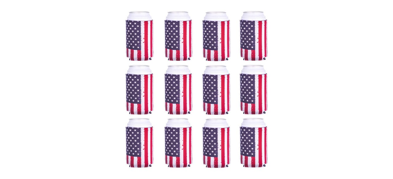 USA Flag Can Coolers