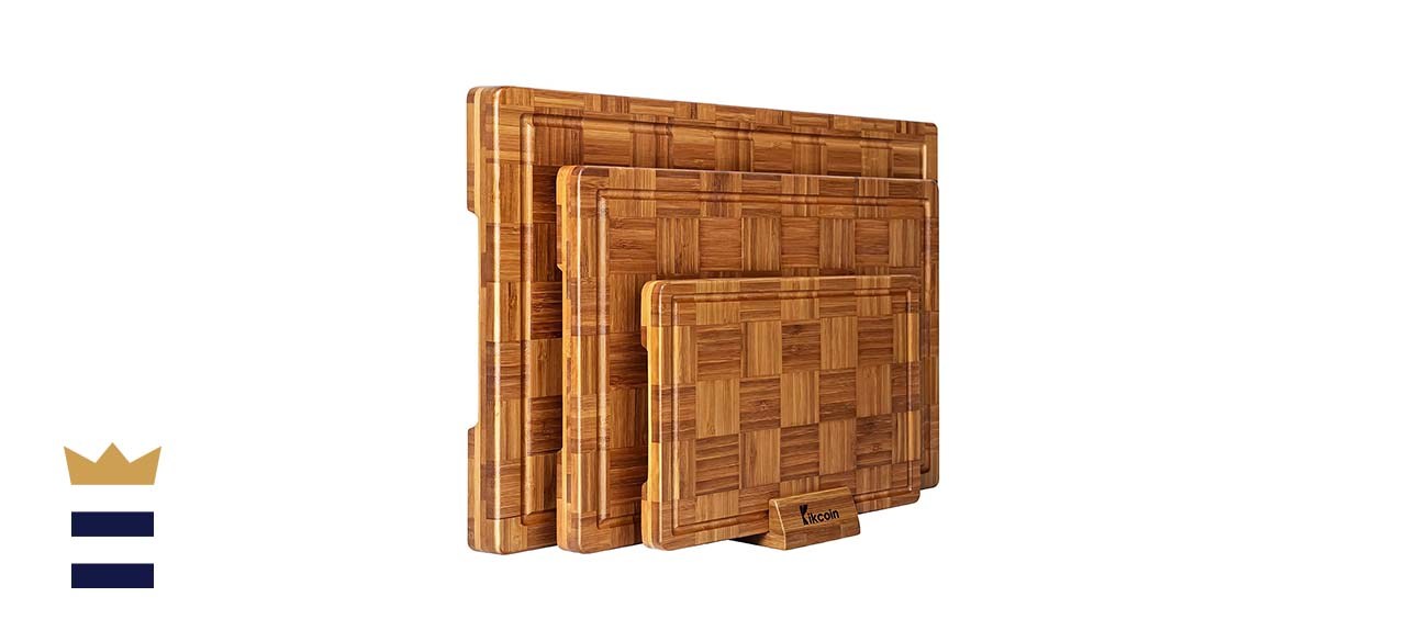 Kikcoin Extra Large Bamboo Cutting Boards (Set of 3)