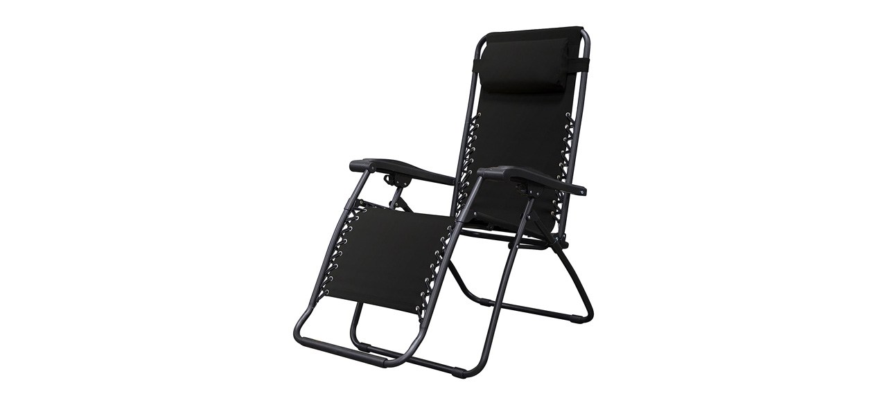 Wilson & fisher black & white oversized padded canvas gravity lounger hot sale