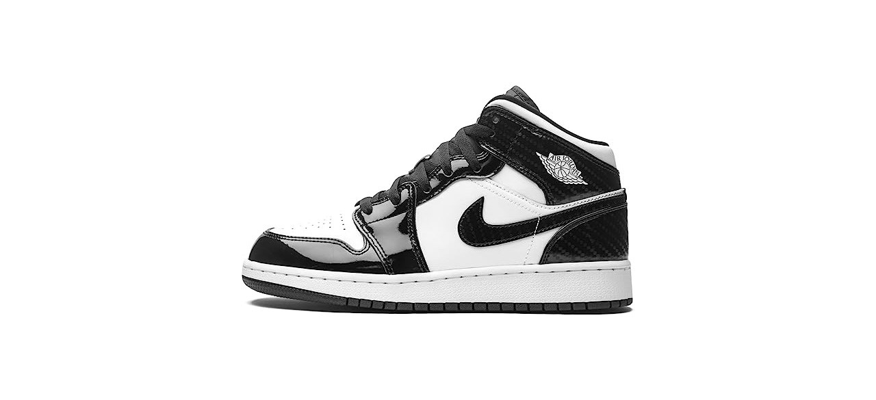 Nike Jordan 1 Mid Black White Grade School