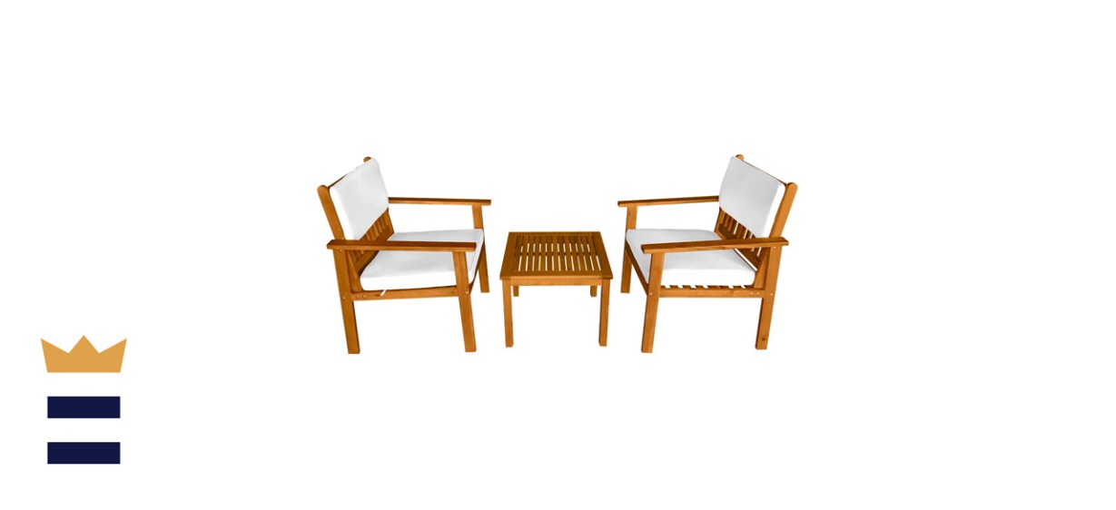 FDW Acacia Wood Patio Bistro Set