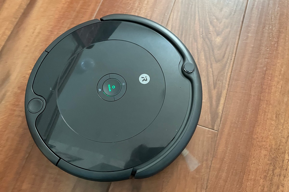 Roomba on hardwood flooring