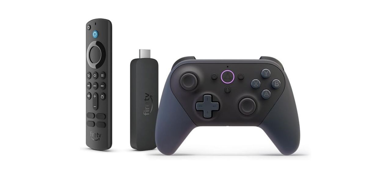 Fire TV Stick 4K + Luna Controller | Cloud gaming bundle on white background