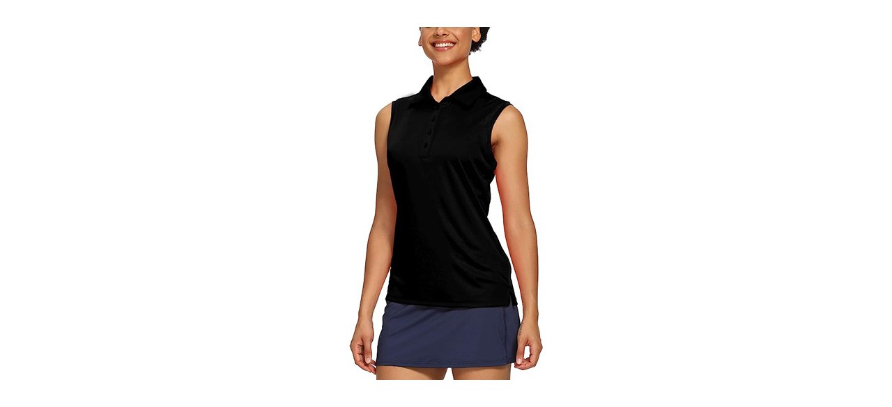 CQC Women's Sleeveless Polo Athletic Tank