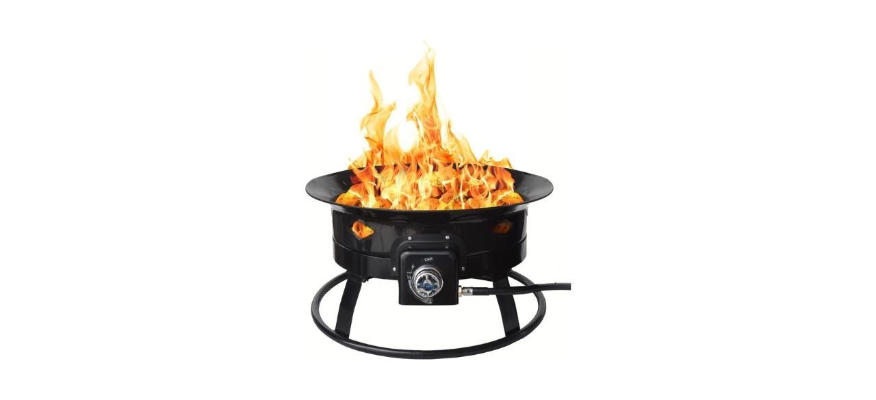 Flame King Portable Propane Outdoor Gas Fire Pit 