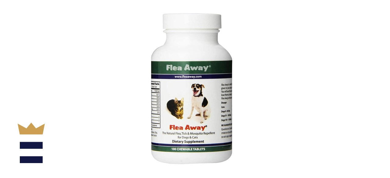 Flea Away Flea & Tick Mouth Treatment for Dogs & Cats, 100 chewable tablets