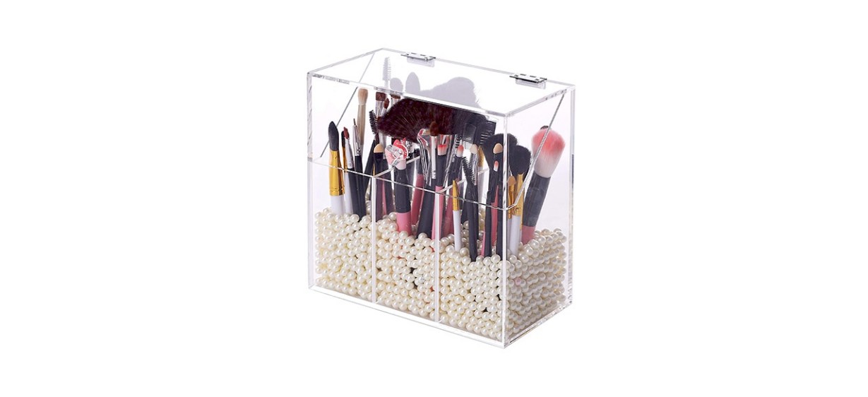 Foocorddy Covered Makeup Brush Holder with Dustproof Lid