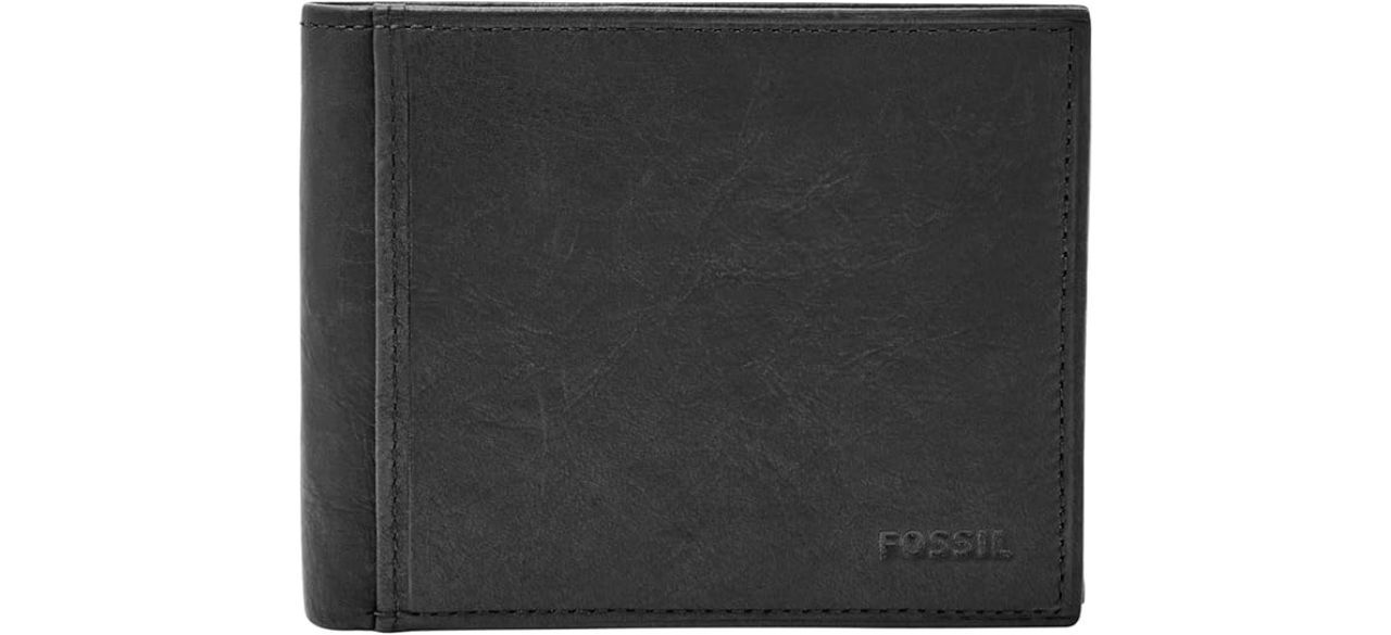 Fossil Men's Ingram Leather RFID-Blocking Bifold Wallet on white background