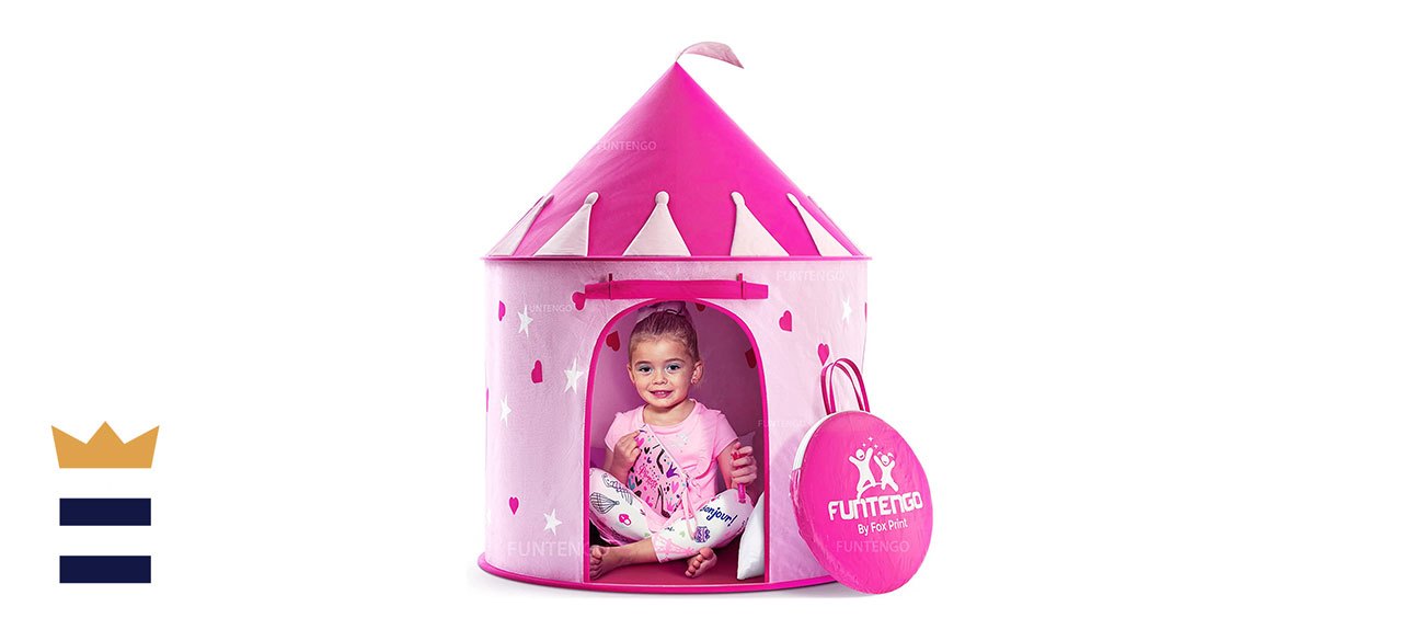 FoxPrint Princess Castle Play Tent with Glow in the Dark Stars