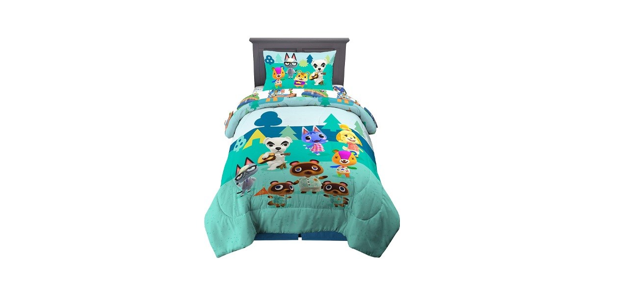 Franco Kids Bedding Super Soft Animal Crossing Comforter and Sheet Set