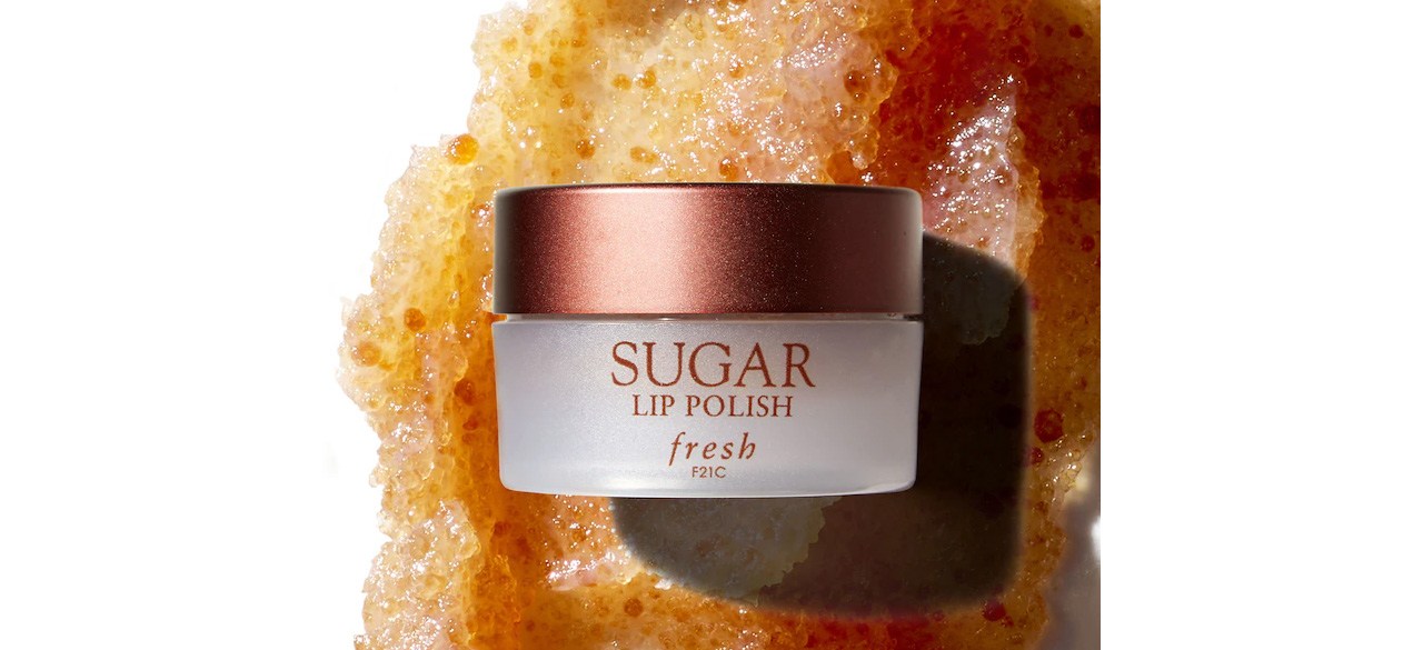 Fresh Sugar Lip Polish Exfoliator on white background