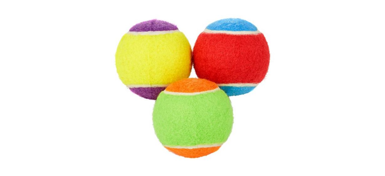 Frisco Fetch Squeaking Colorful Tennis Ball Dog Toy