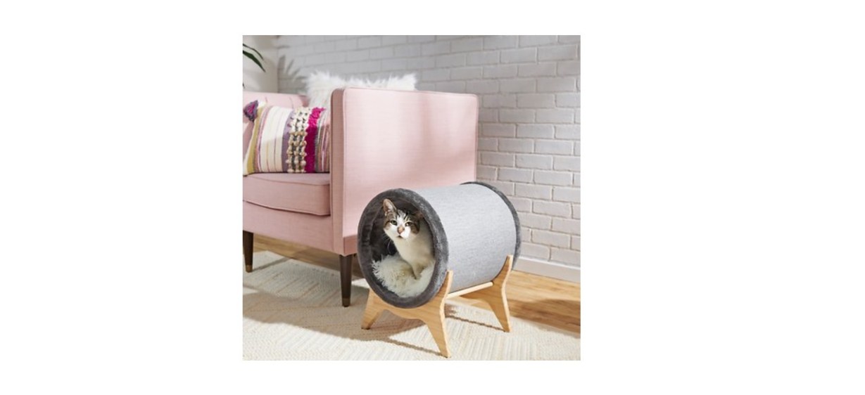 Frisco Modern Tunnel Elevated Cat Bed