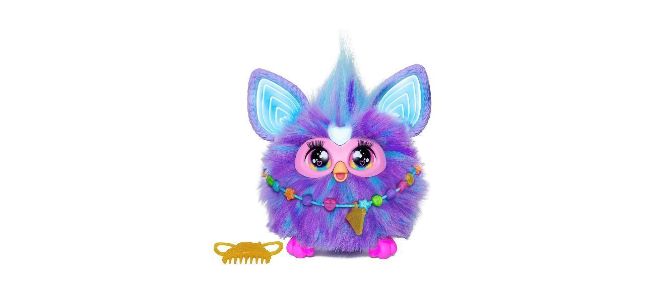 Furby Purple on white background