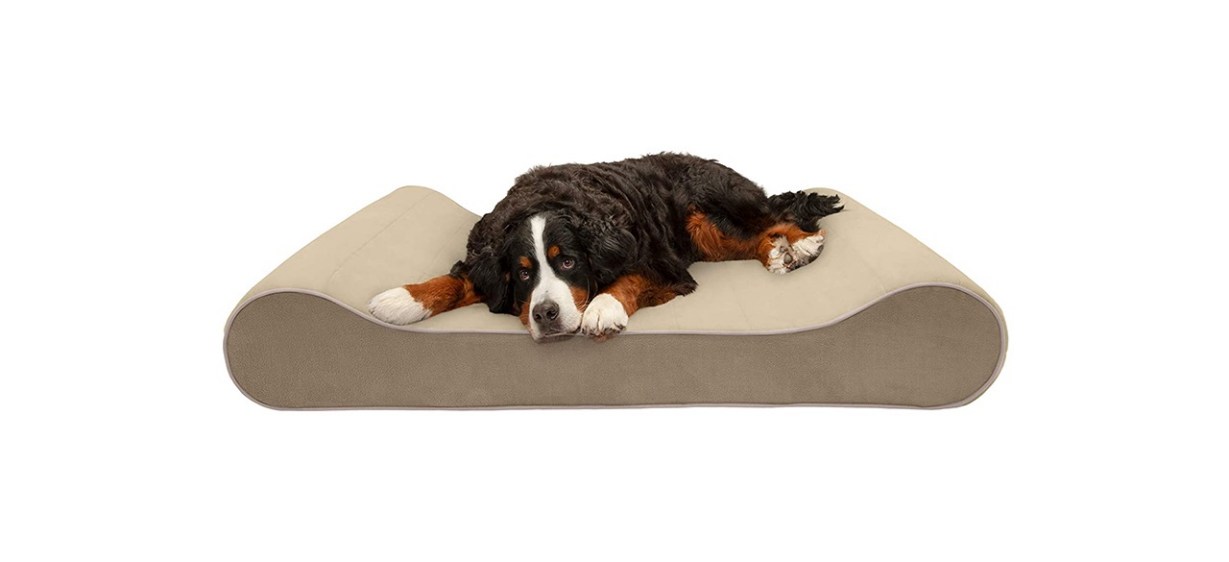 Furhaven Orthopedic Contour Luxe Cooling Gel Dog Bed