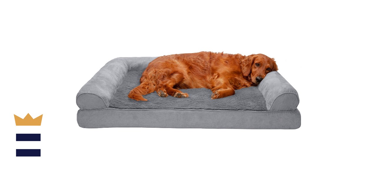 FurHaven Plush _ Suede Full Support Orthopedic Sofa Dog _ Cat Bed