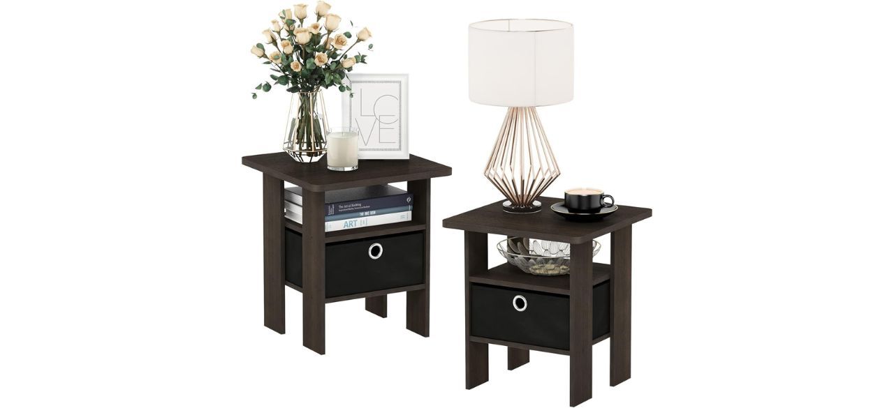 Furinno Andrey Set of 2 End Table on white background