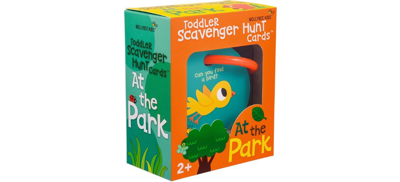 best Outdoor Toddler Scavenger Hunt Cooperative Card Game at The Park