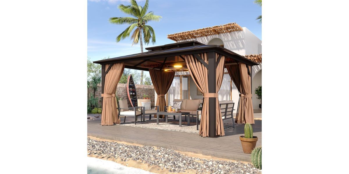 Aoxun 12'x10' Hardtop Gazebo