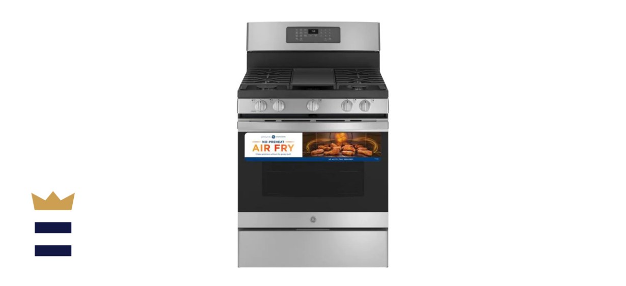 GE 5.0 Cubic Foot Gas Range with Self-Cleaning Convection Oven and Air Fry