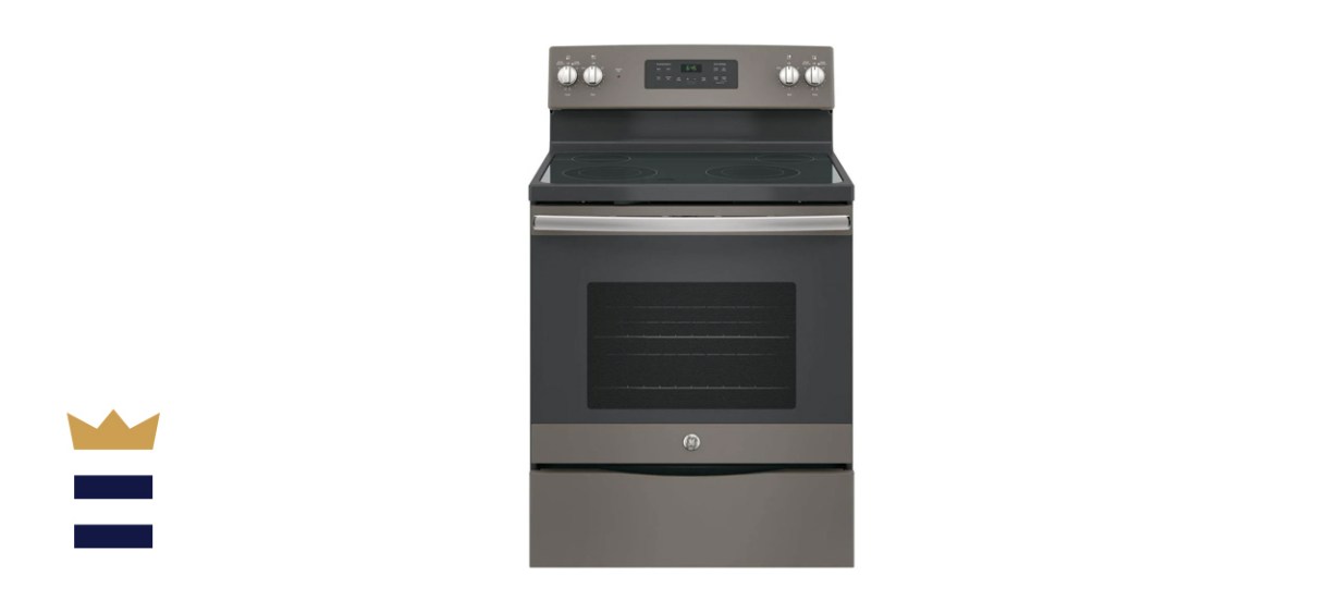 GE Electric Range with Self-Cleaning Oven in Slate