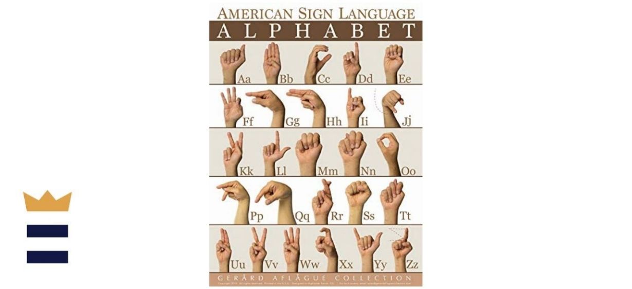 Gerard Aflague Collection American Sign Language Alphabet Poster