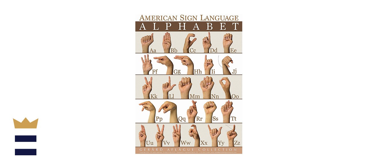 Gerard Aflague Collection American Sign Language Alphabet Poster