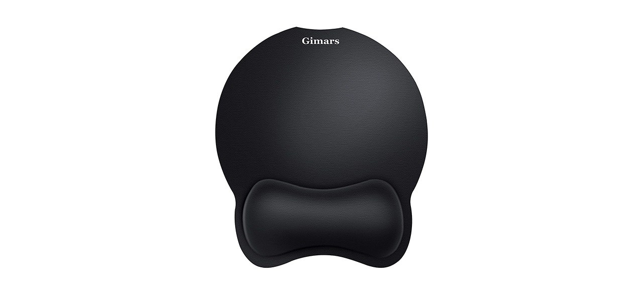 Gimars Round Smooth Memory Foam Mouse Pad with Wrist Rest