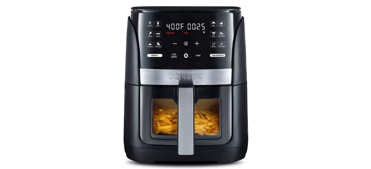 Gourmia 6-Qt Digital Window Air Fryer on white background