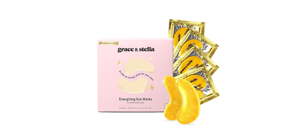 grace & stella Under Eye Mask (Gold, 48 Pairs) on white background