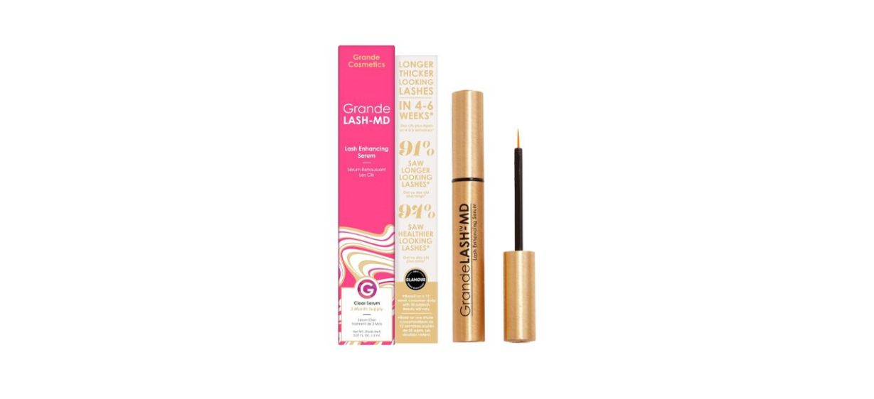 Grande Cosmetics GrandeLASH-MD Lash Enhancing Serum on white back Grande Cosmetics GrandeLASH-MD Lash Enhancing Serum on white back