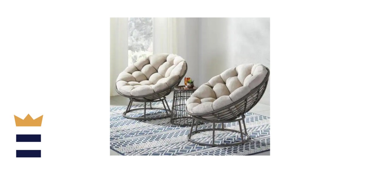 Hampton Bay Tuckberry Papasan 3-Piece Patio Bistro Set