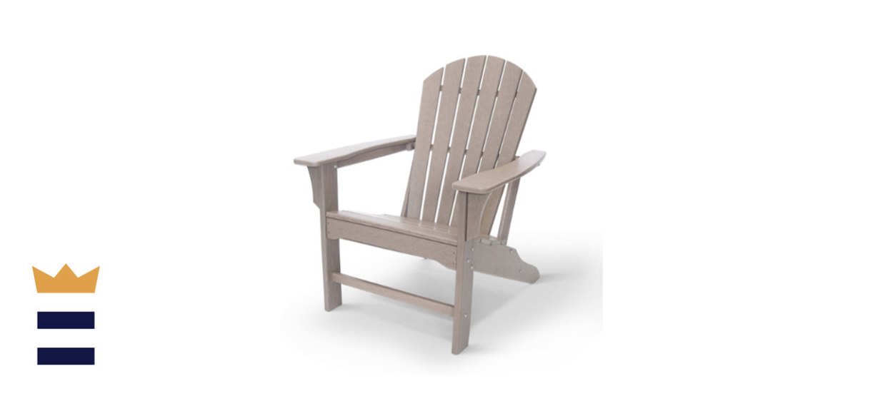 Hampton Patio Plastic Adirondack Chair and Table Set