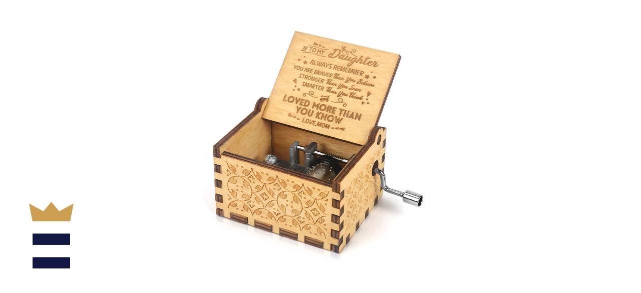 Hand Crank Engraved Musical Box