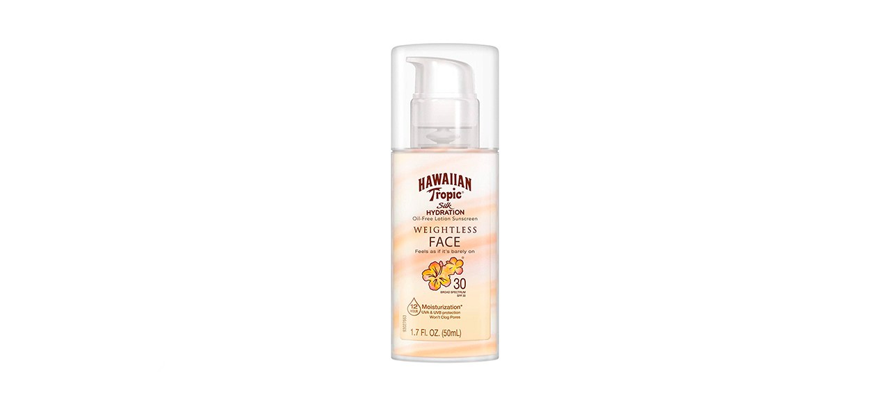 Hawaiian Tropic Silk Hydration Weightless Sunscreen Face Lotion SPF 30