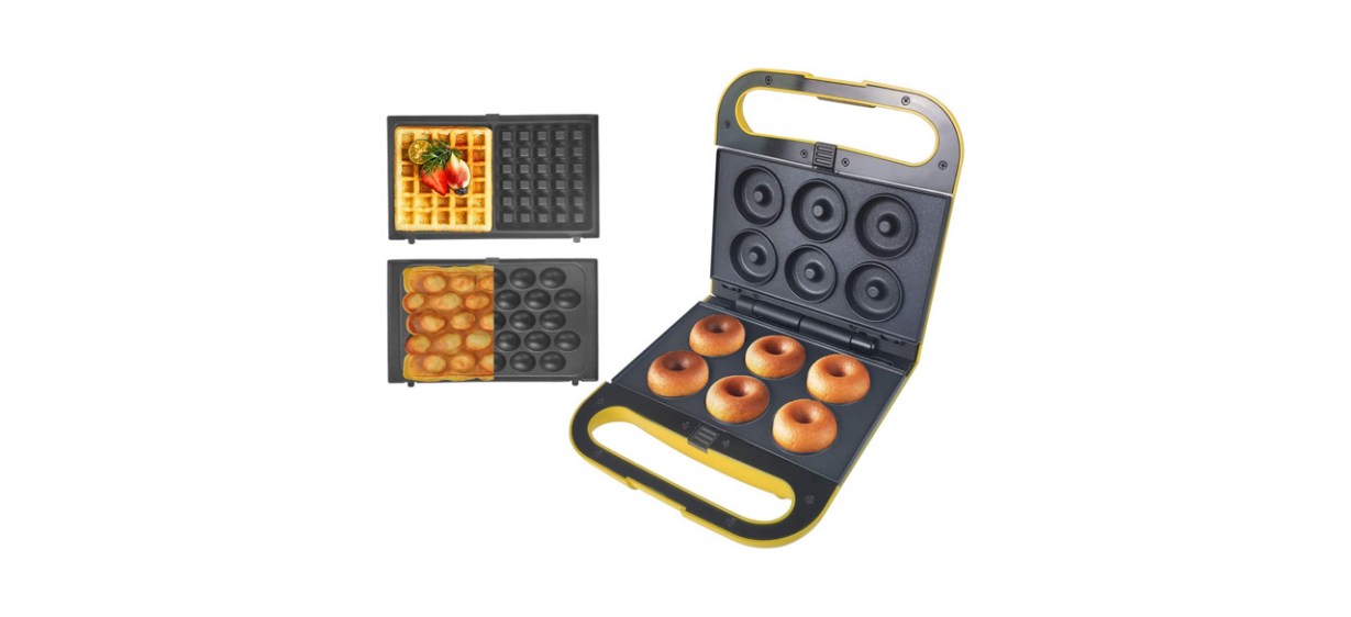 Health and Home 3 with Interchangeable Baking Plates for Donuts, Waffles and Eggettes