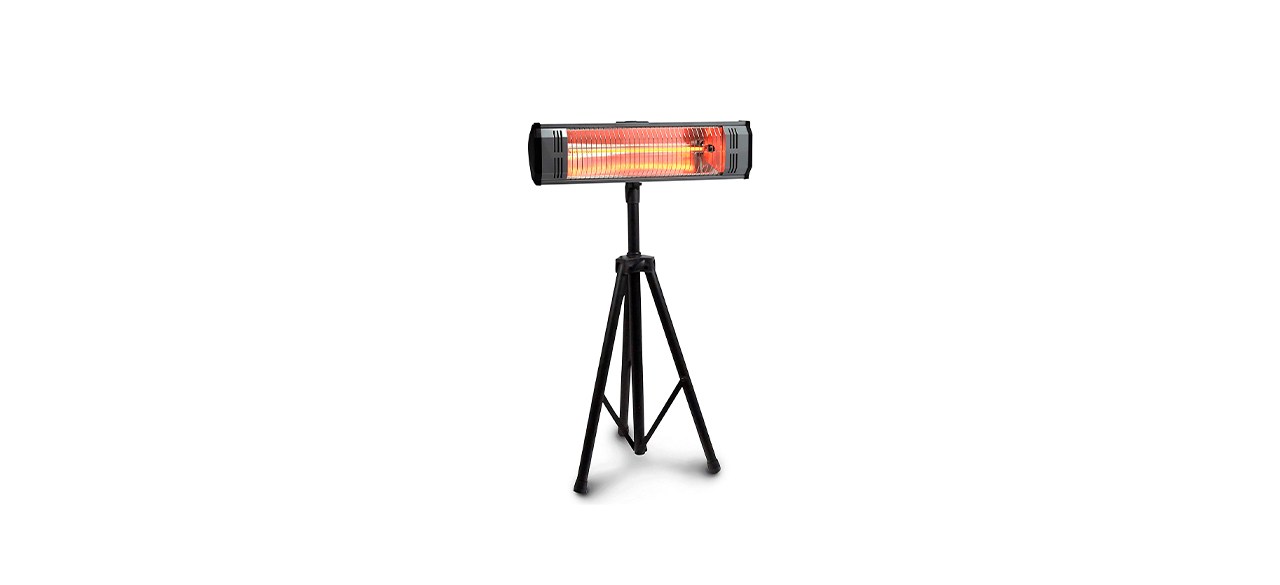 A small, tripod-style heater