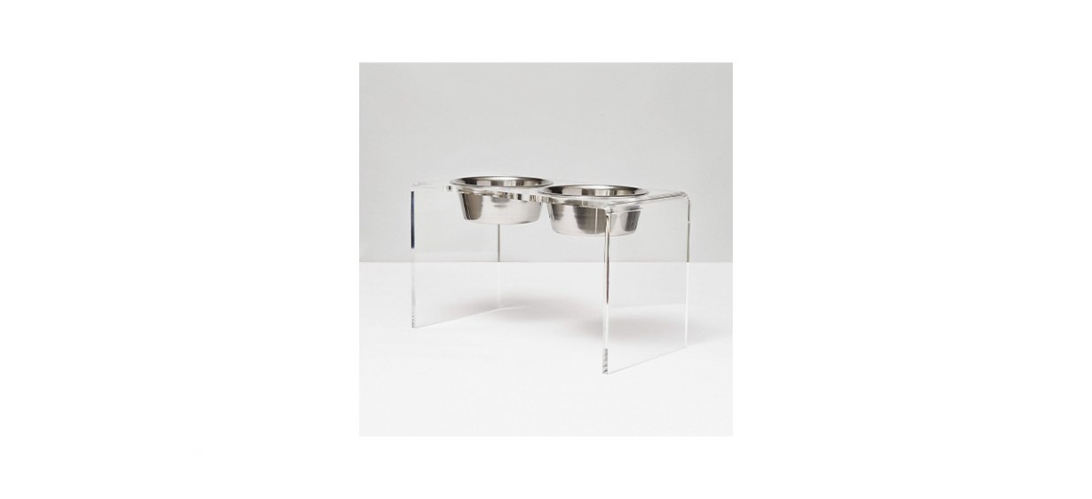 Hiddin Clear View Double Elevated Dog Bowl