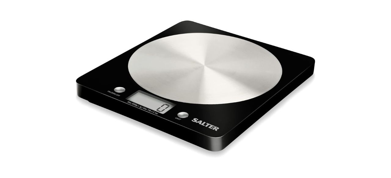 Salter Digital Kitchen Weighing Scale on white background