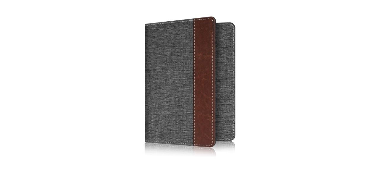 gray and brown Fintie Passport Holder Slim Travel Wallet