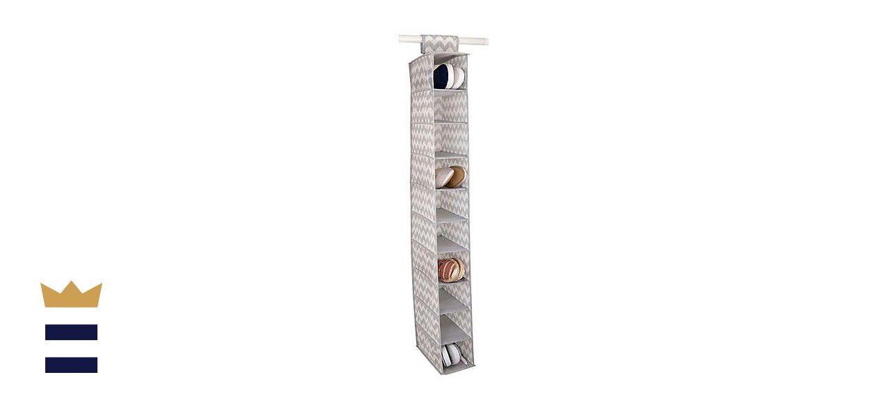 Home Basics Chevron 10-Shelf Hanging Closet Organizer