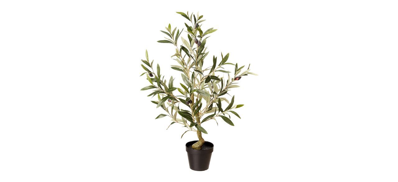 Stone and Beam Artificial Olive Tree