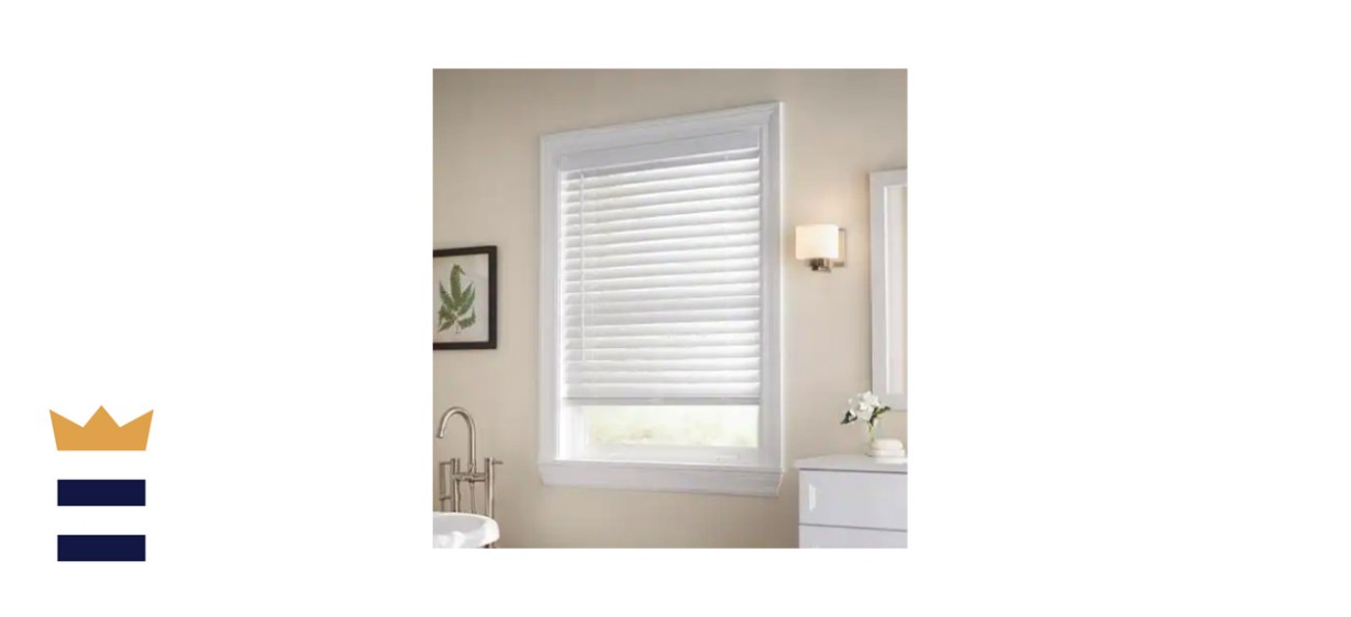 Home Decorators Collection White Cordless Room-Darkening 2-Inch Faux Wood Blinds