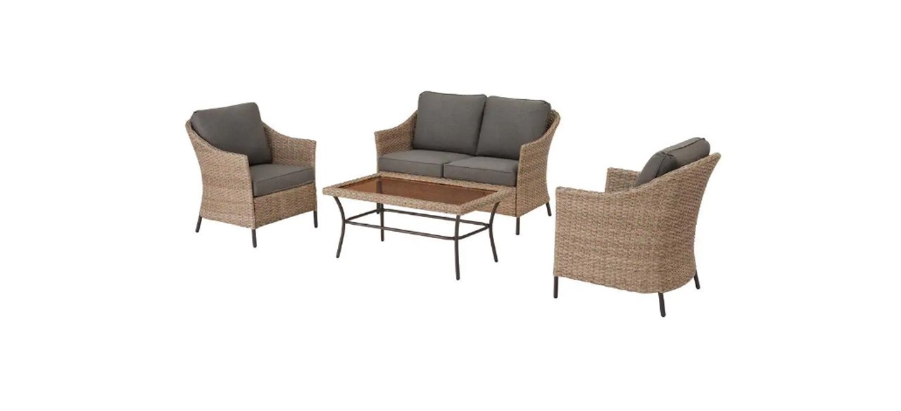 Best StyleWell Kendall Cove 4-Piece Steel Patio Conversation Set