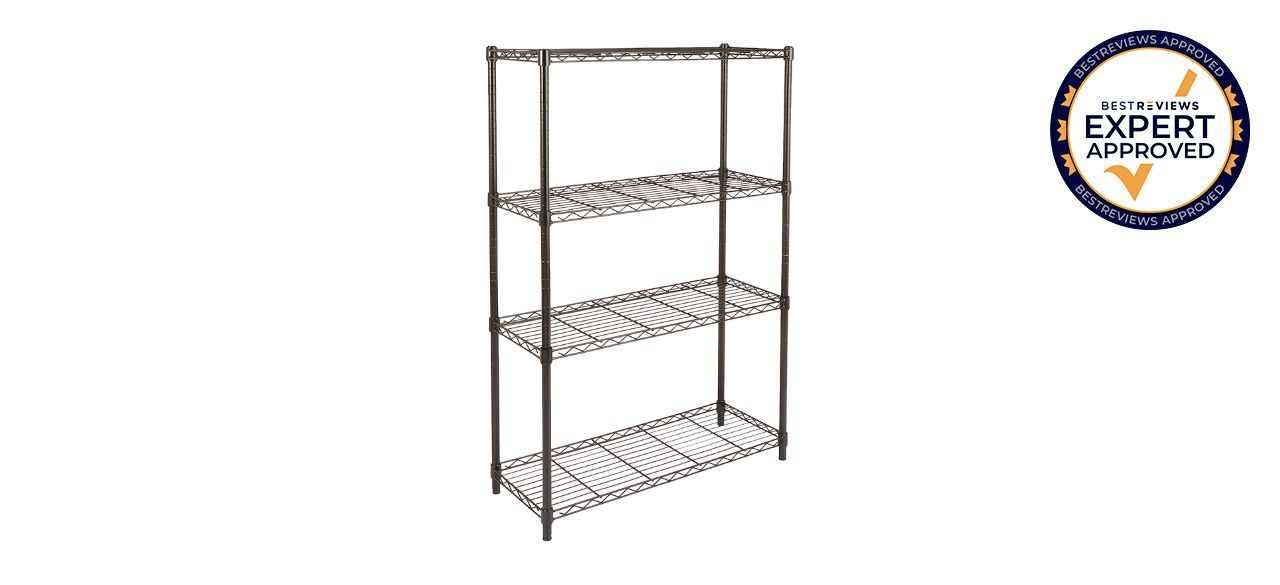 Amazon Basics Four-shelf Adjustable, Heavy-duty Storage Shelving Unit