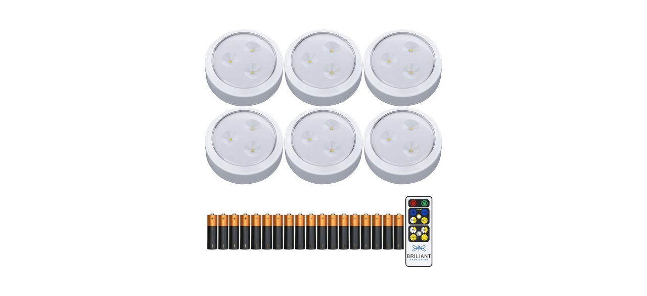 Brilliant Evolution Stick-on Lights, Six-Pack