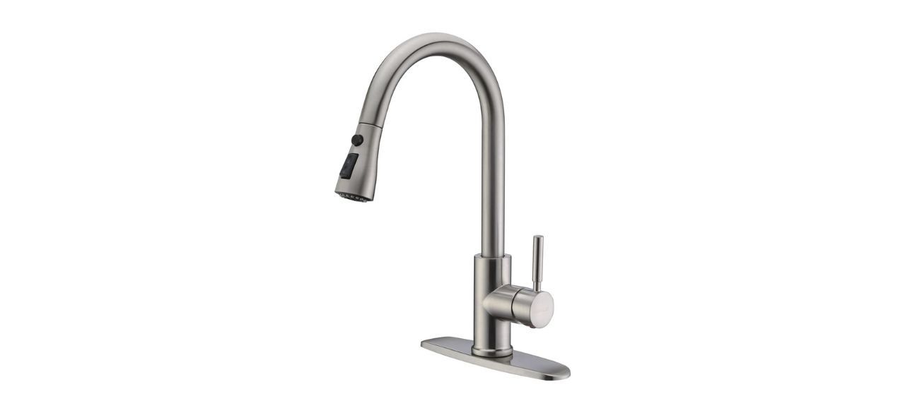 Wewe High Arc Pull-Out Kitchen Faucet with Pull-Down Sprayer