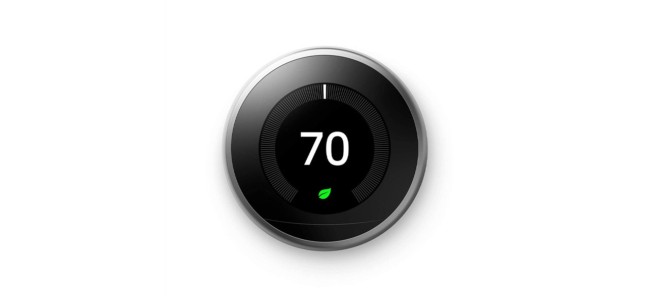 Google Nest Learning Thermostat on white background