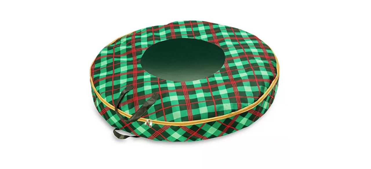 Honey-Can-Do Plaid Wreath Storage Bag