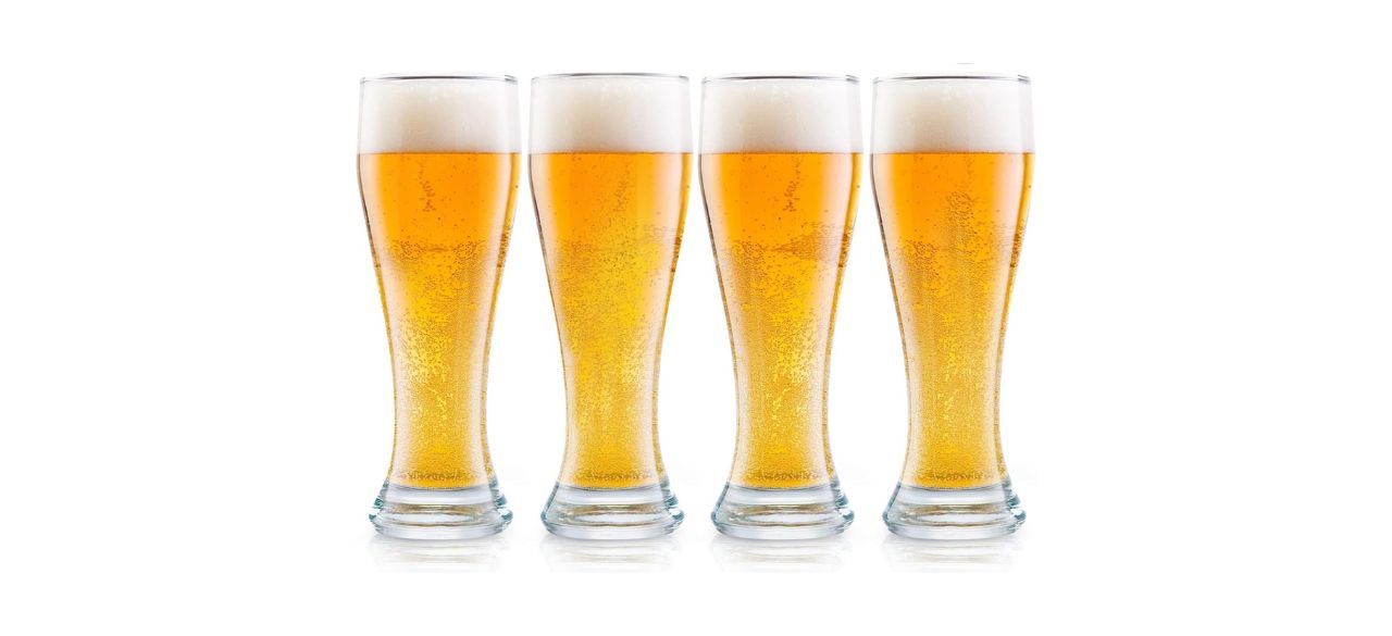 Du Vino 16-Ounce Pilsner Beer Glasses